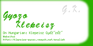 gyozo klepeisz business card